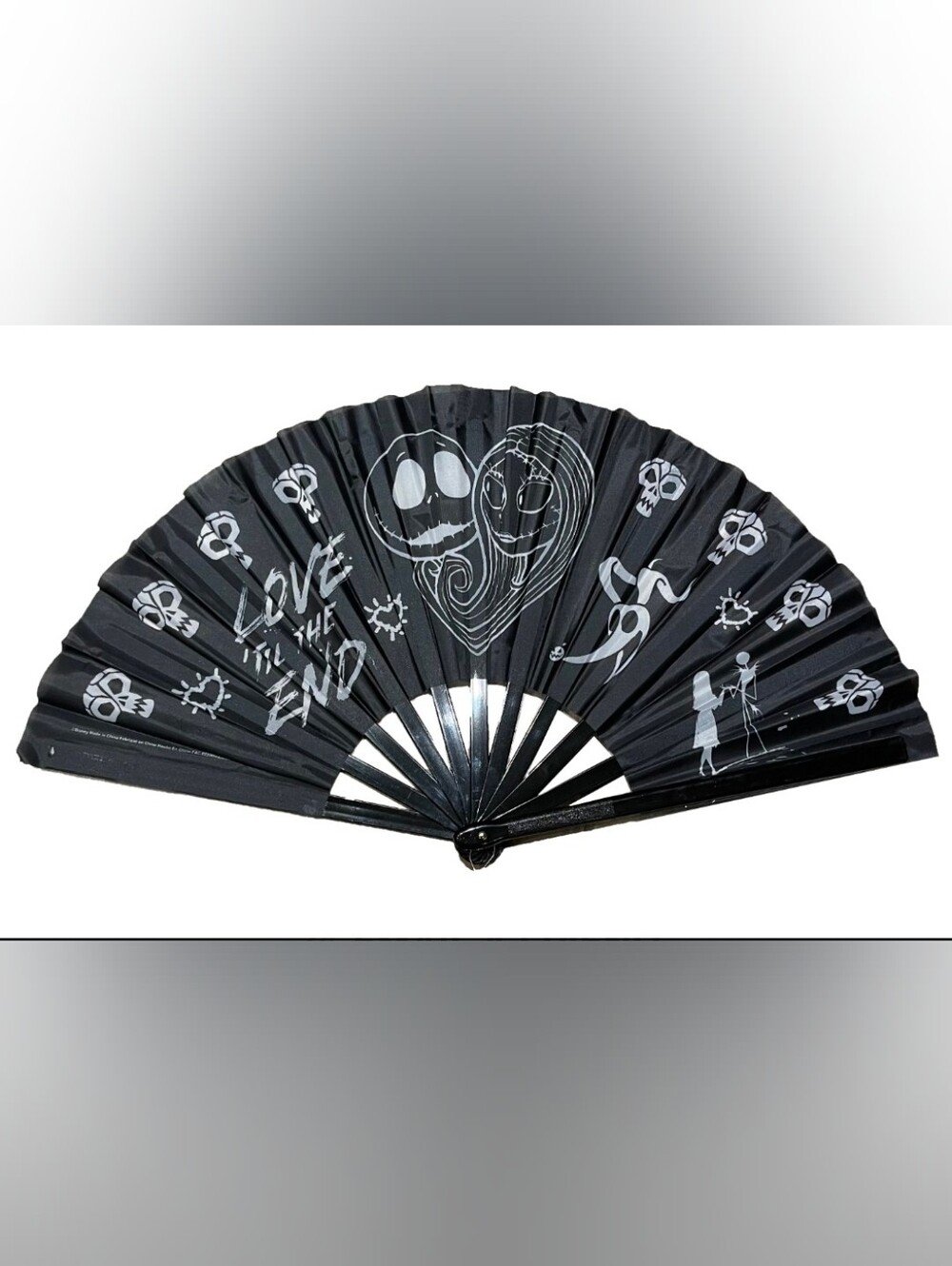 Official Disney Folding Fan - Jack Skellington and Sally - Love Til the End
